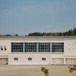 朝日町立宮宿小学校 屋内運動場：西面